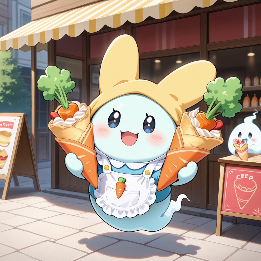 クレープ屋のお化けさん御手製人参クレープ