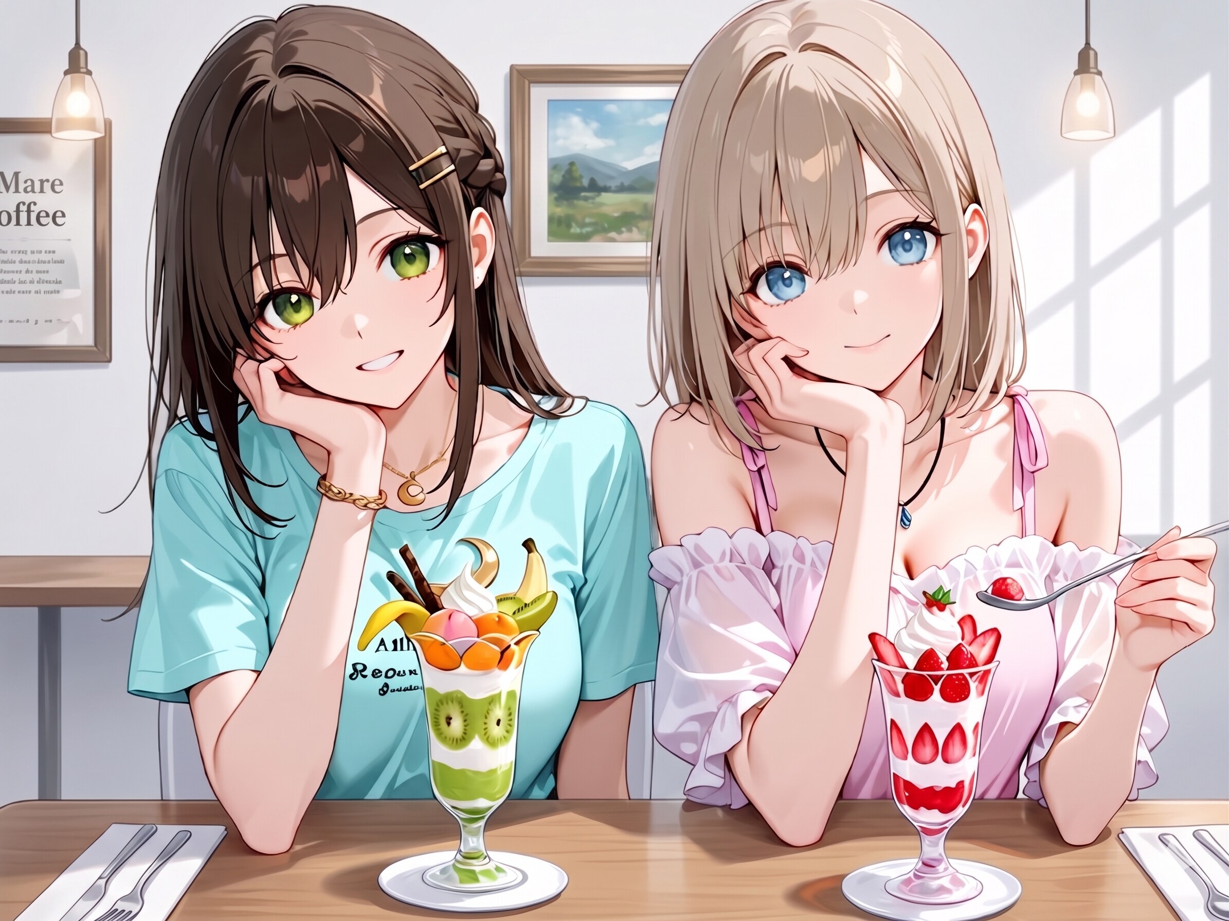 お兄ちゃんもパフェ食べる？