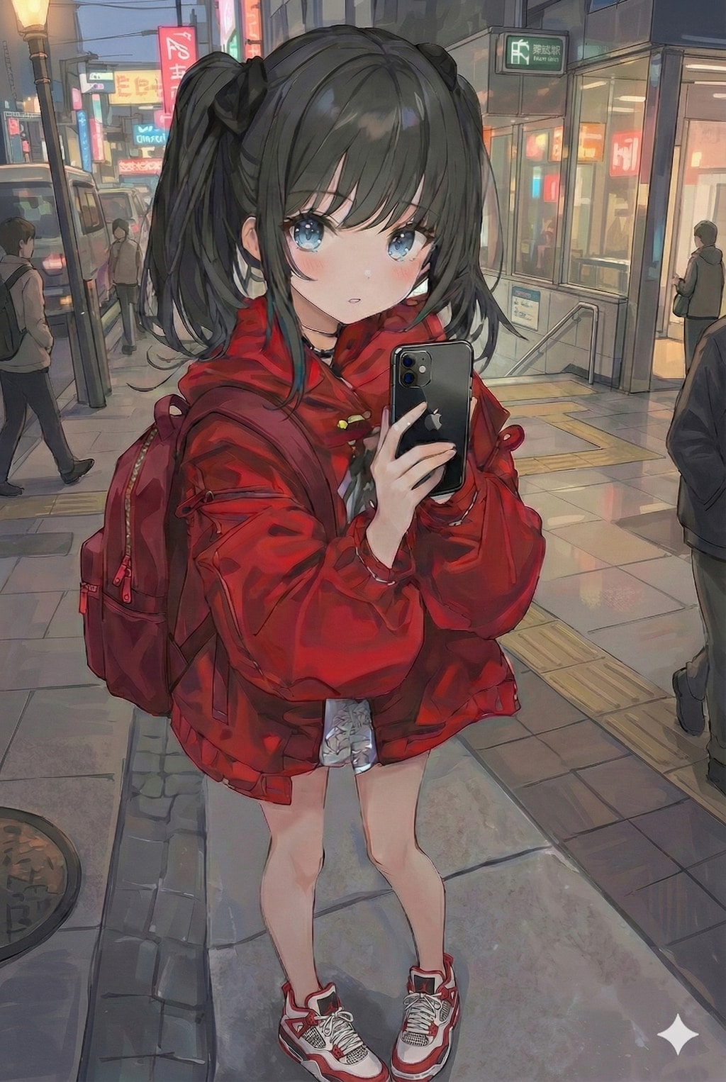 スマホガール赤