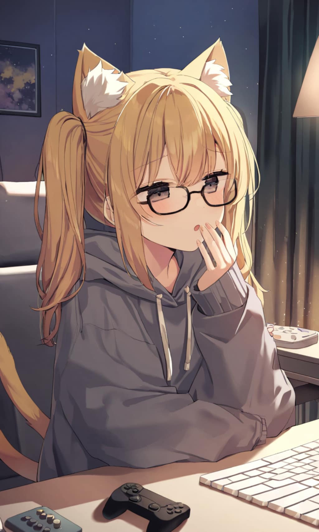 まや「ねむねむ、徹夜ゲーム」こるり「満喫してますねー」
