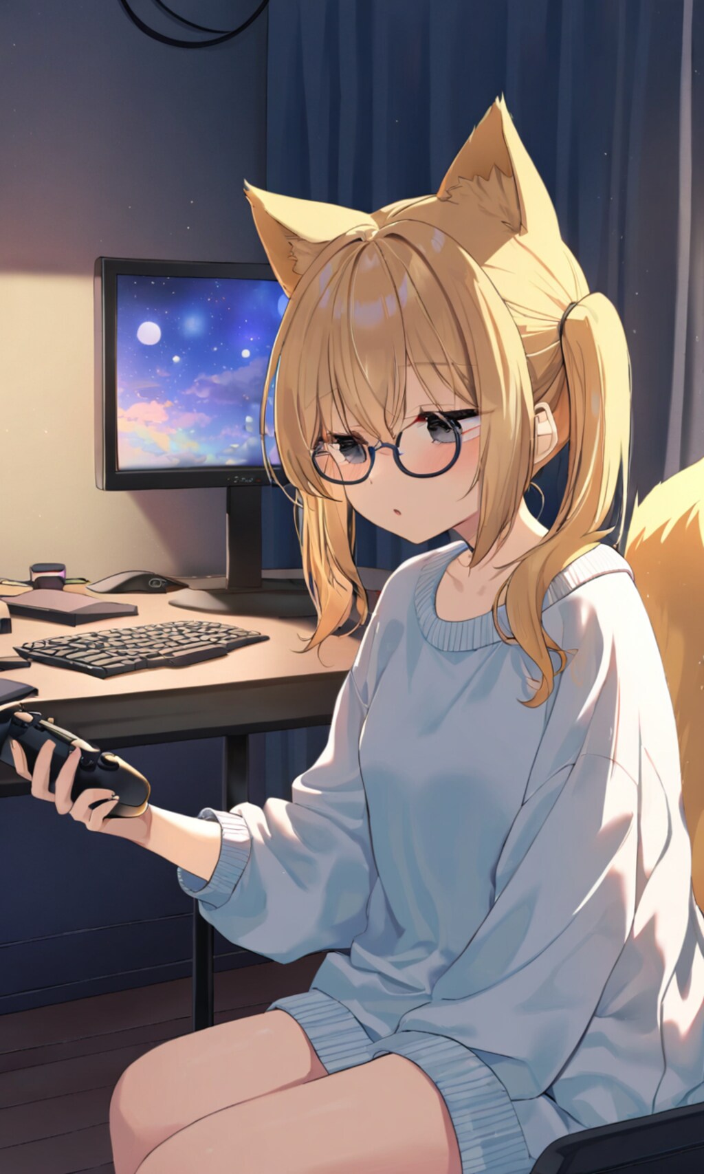 まや「ねむねむ、徹夜ゲーム」こるり「満喫してますねー」