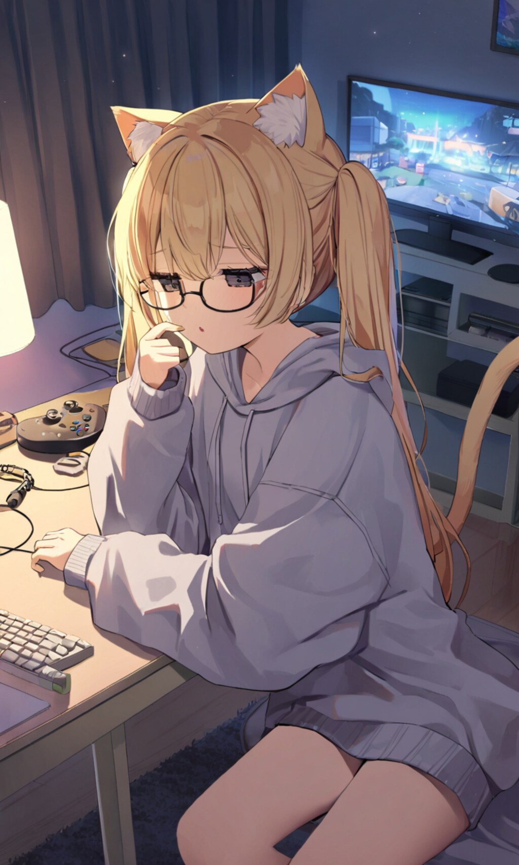 まや「ねむねむ、徹夜ゲーム」こるり「満喫してますねー」