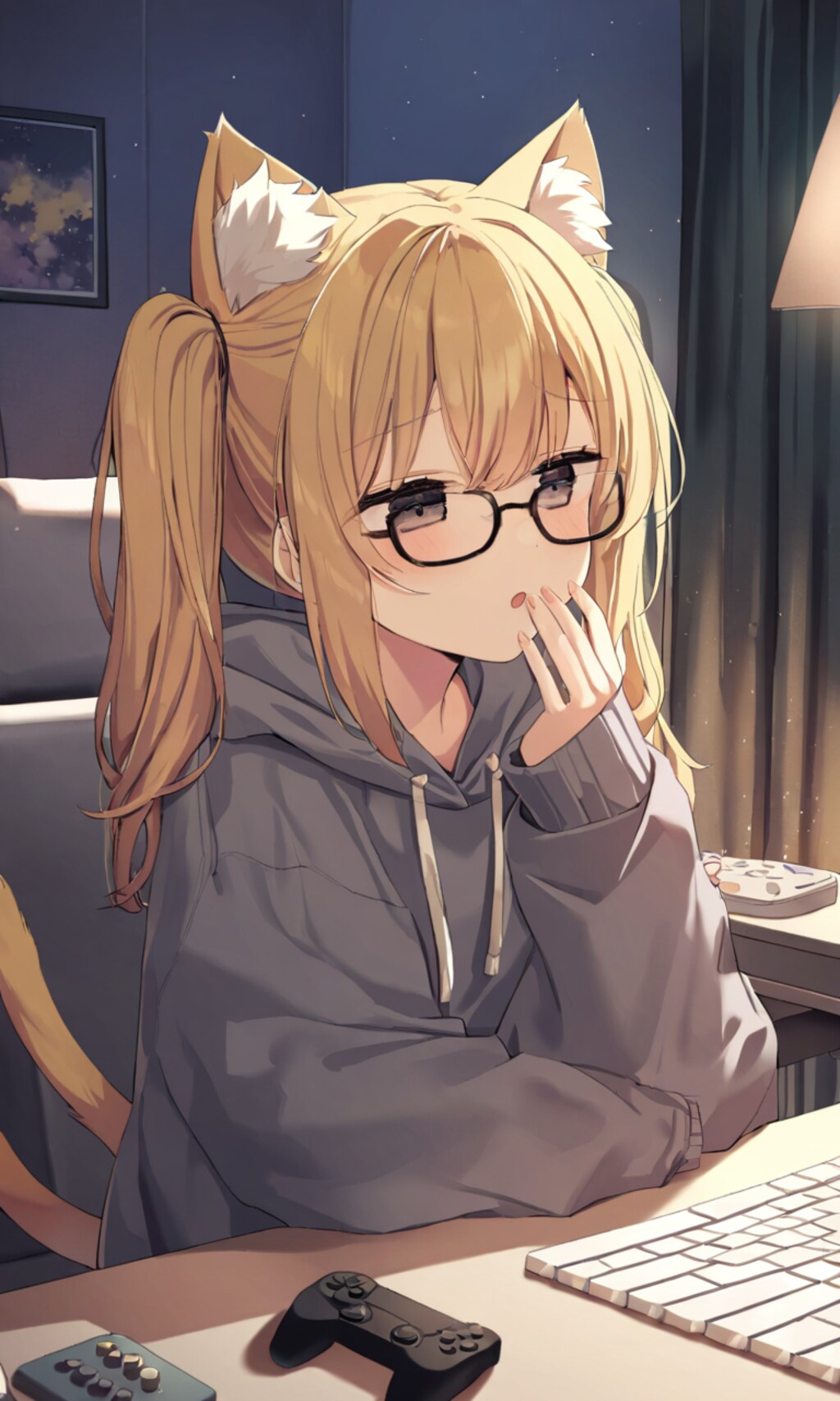 まや「ねむねむ、徹夜ゲーム」こるり「満喫してますねー」