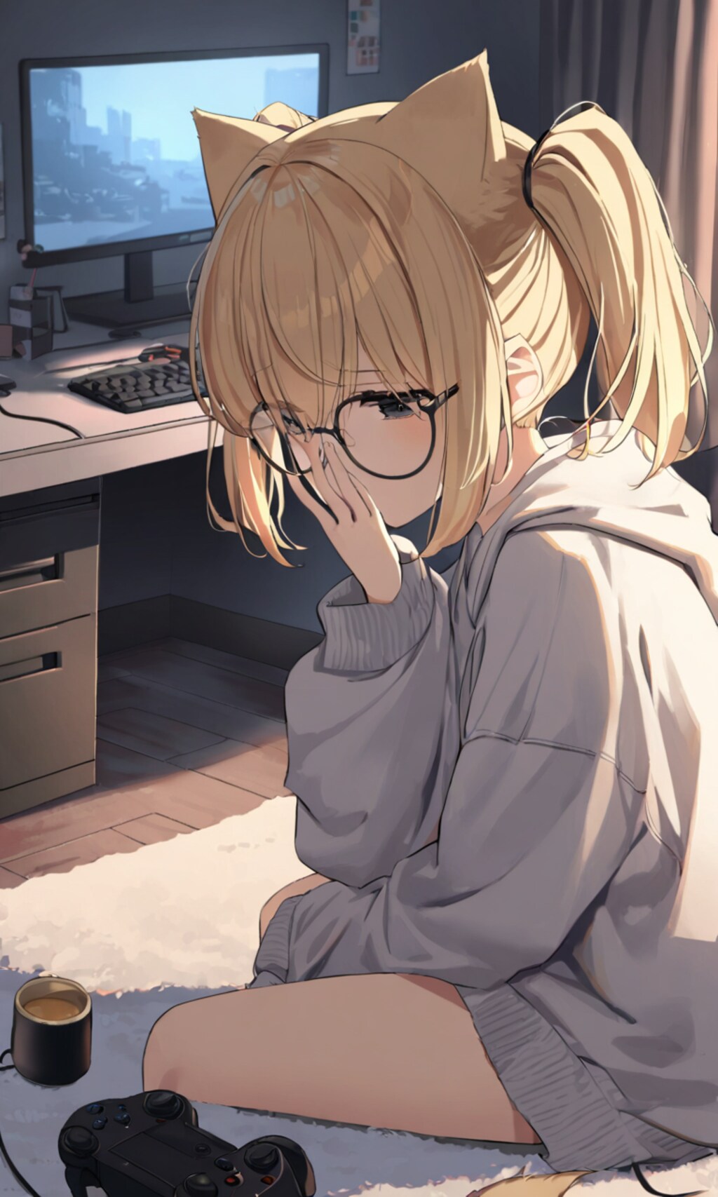 まや「ねむねむ、徹夜ゲーム」こるり「満喫してますねー」