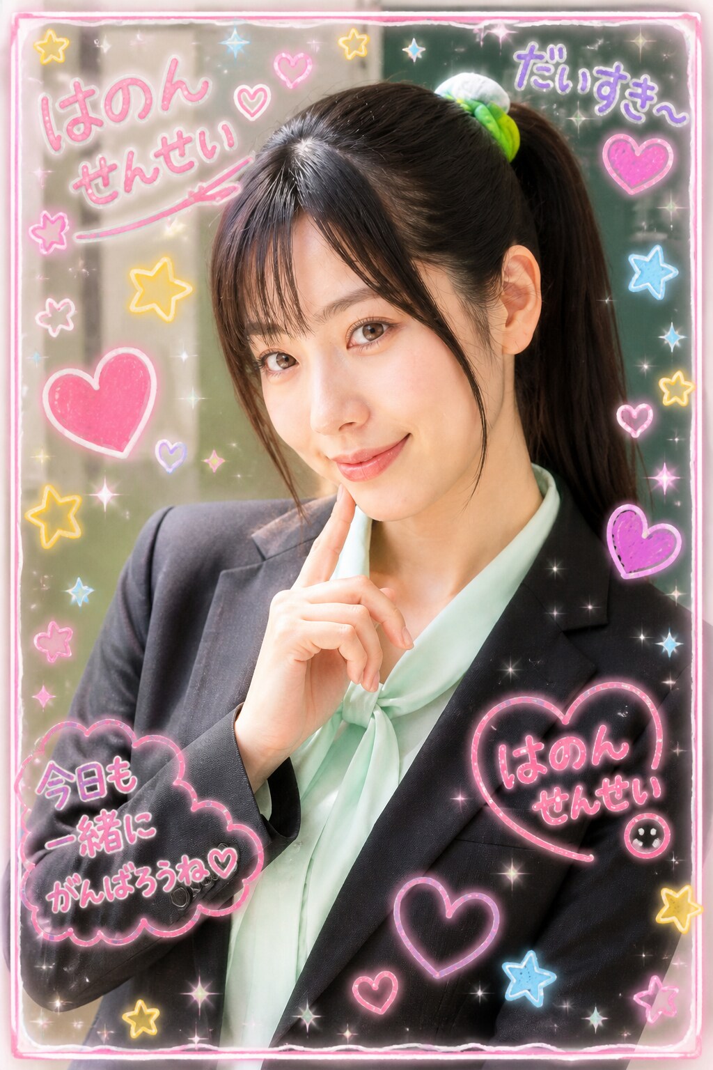 先生とプリクラ撮ってみた