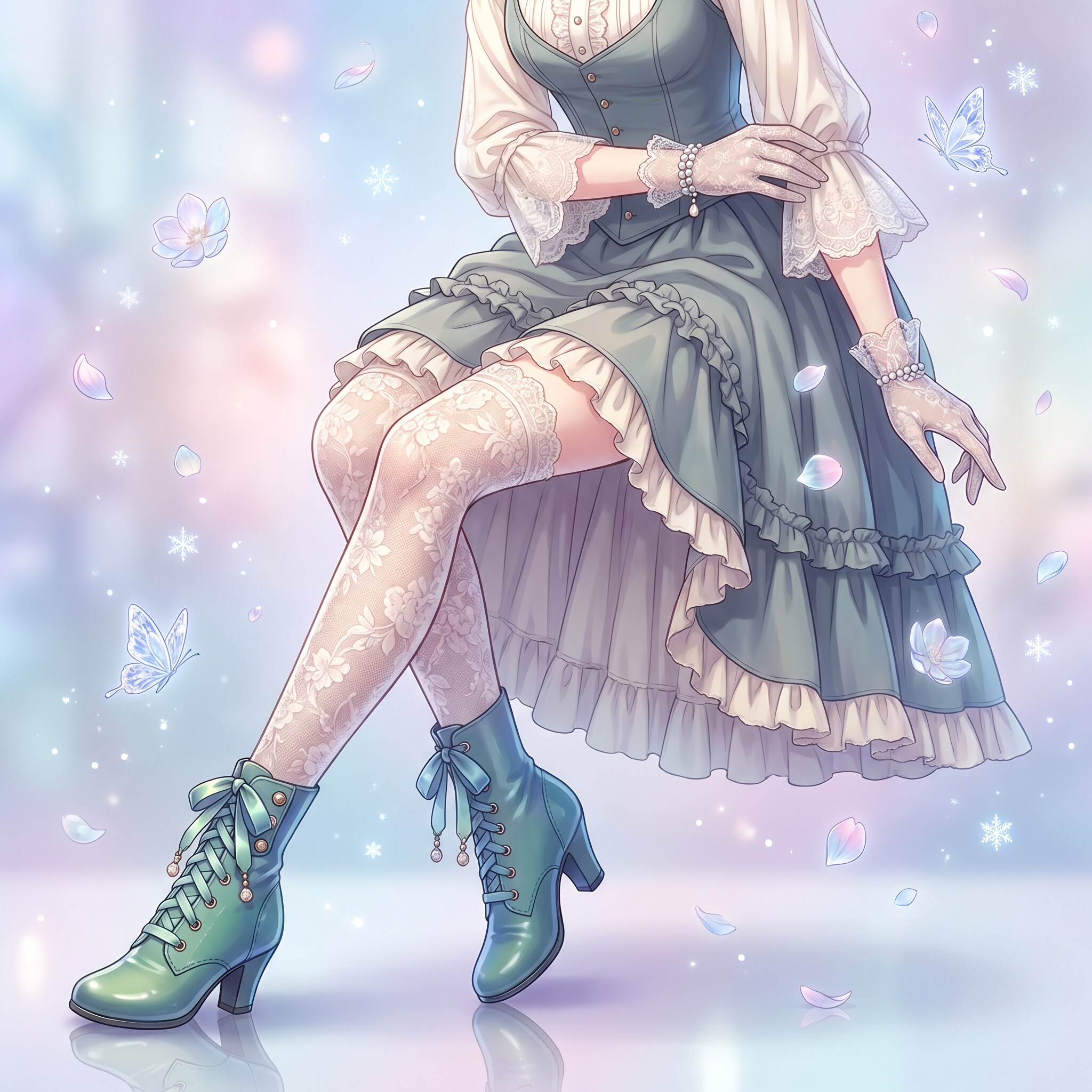 蒼翠靴紐の静謐
