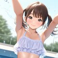 きらめく夏のプールデート 2枚目