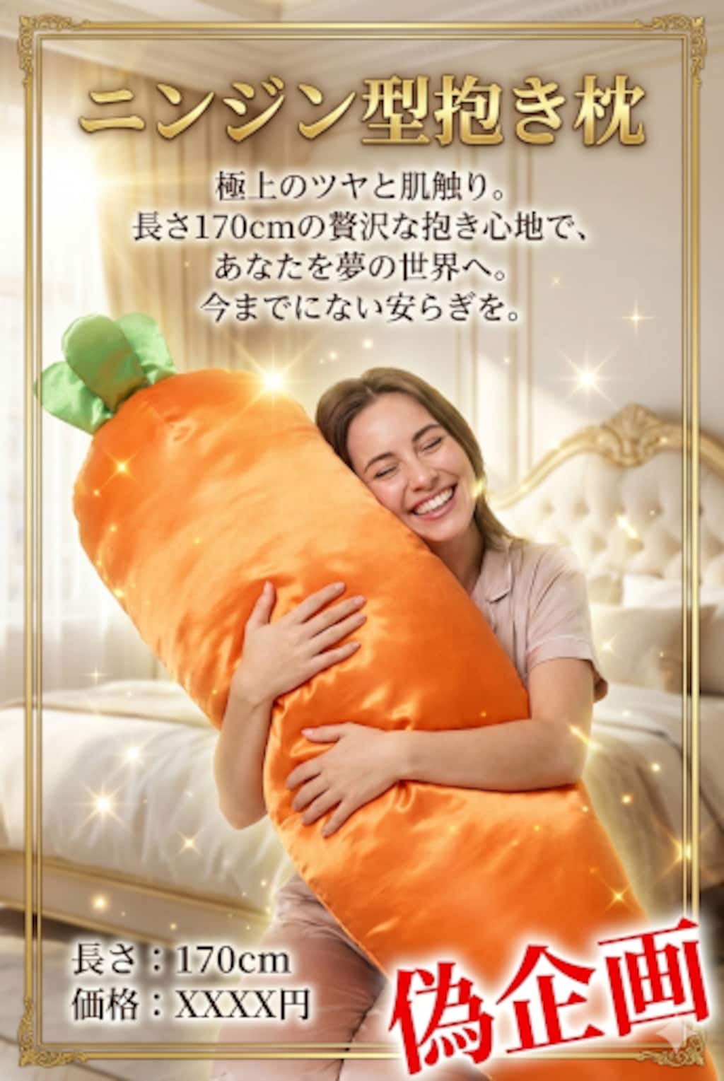 ニンジン型抱き枕　偽企画