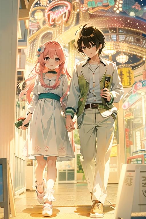 嬉し恥ずかし初デート〜A fantasy of light and sound〜 | の人気AIイラスト・グラビア