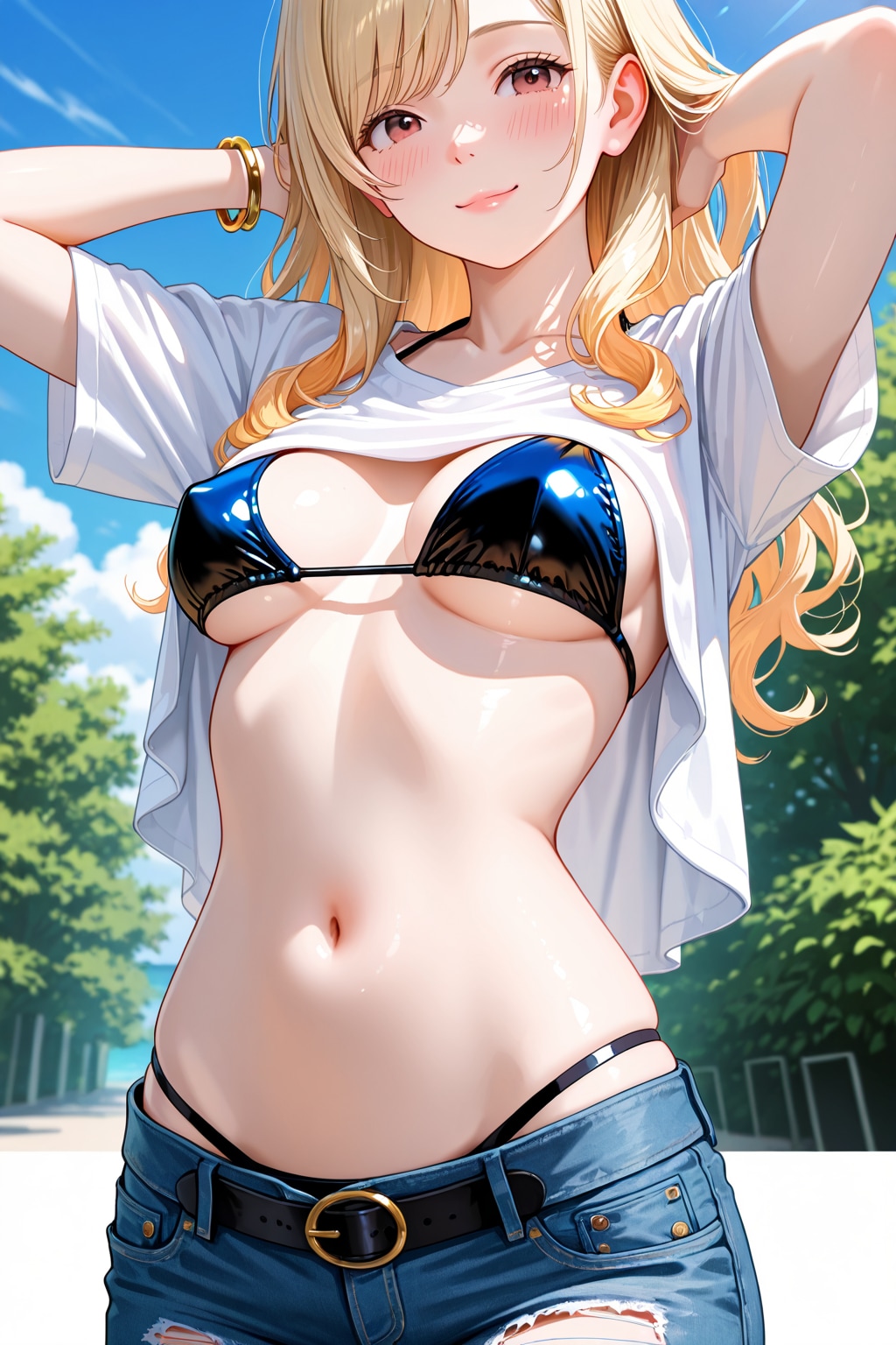 ここまで暑いと開放的になっちゃうね