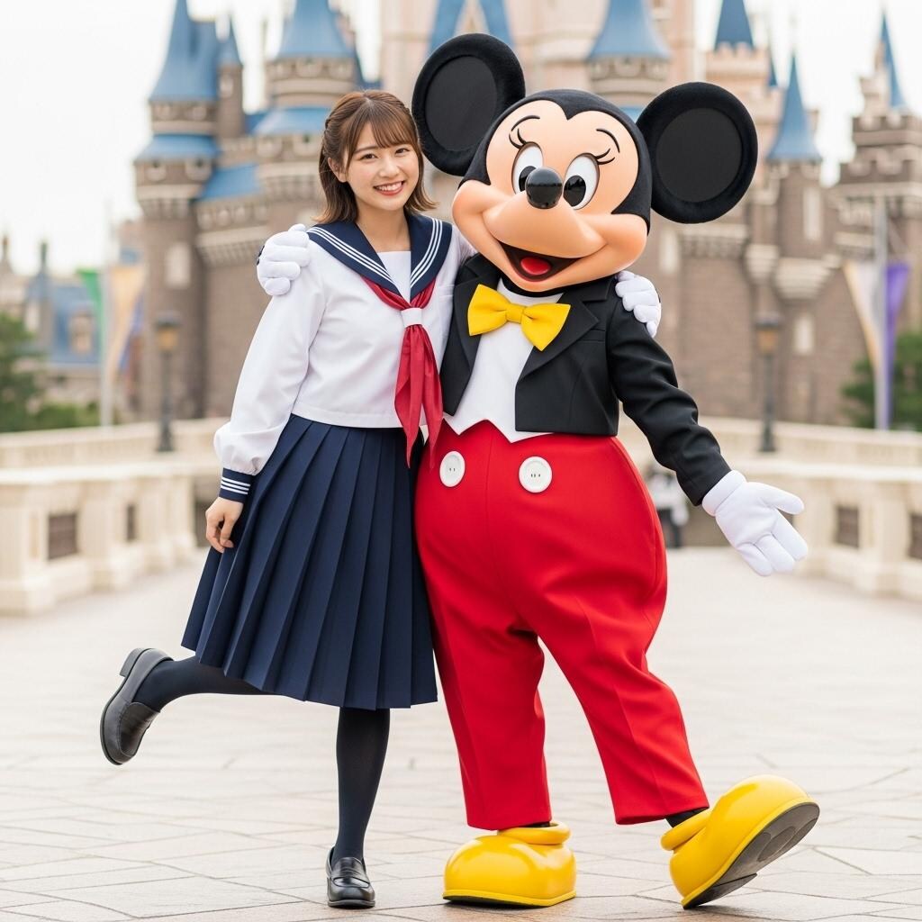 遊園地のキャラクター