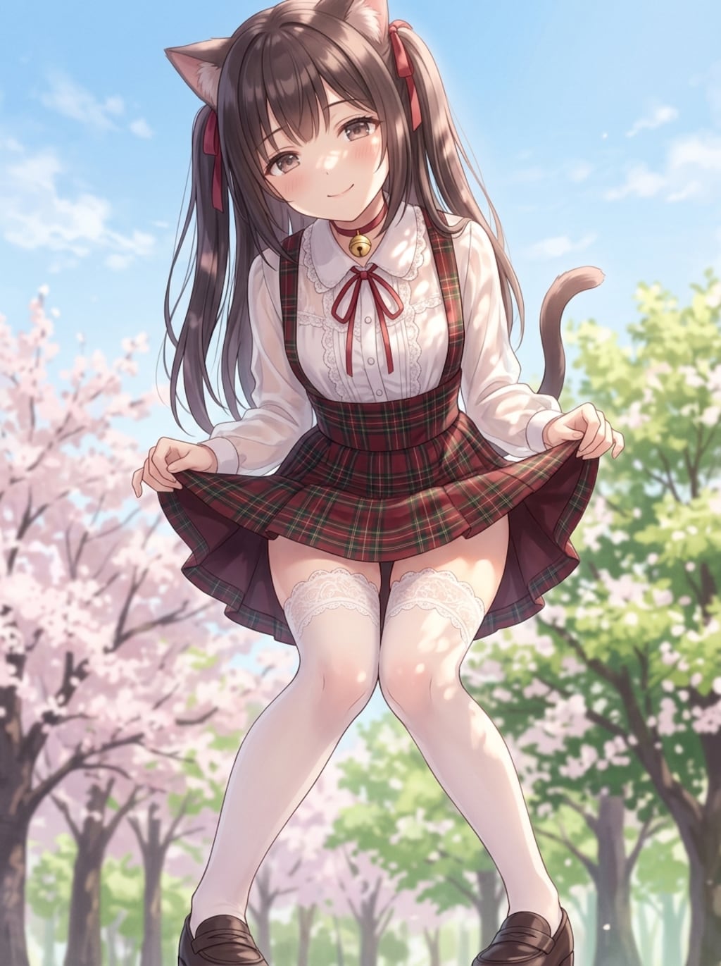 茶ツイにゃん。桜