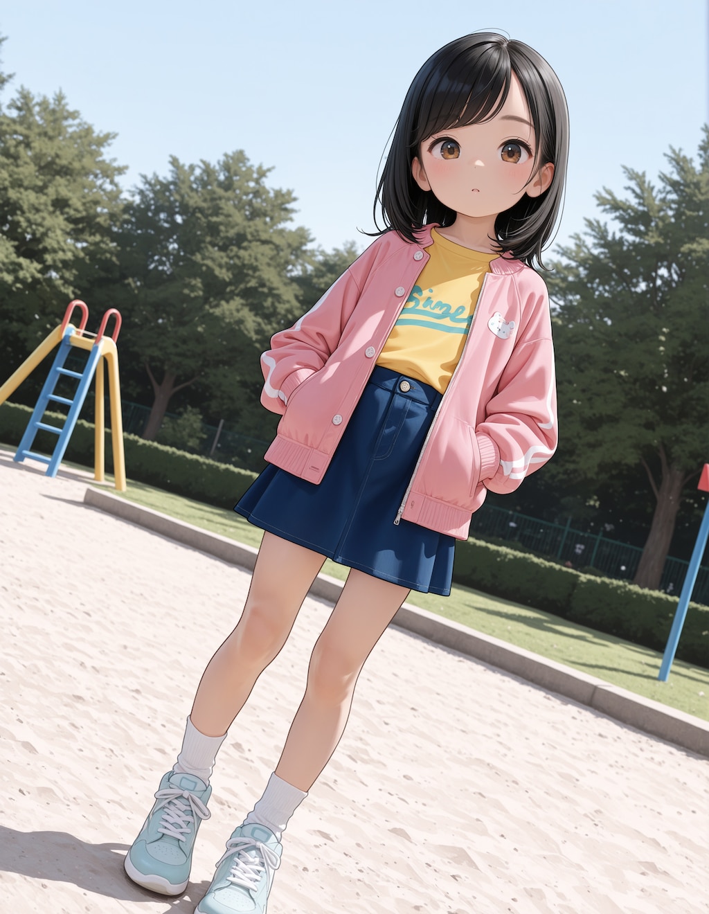 0046　オリジナル　公園の女の子(健全)