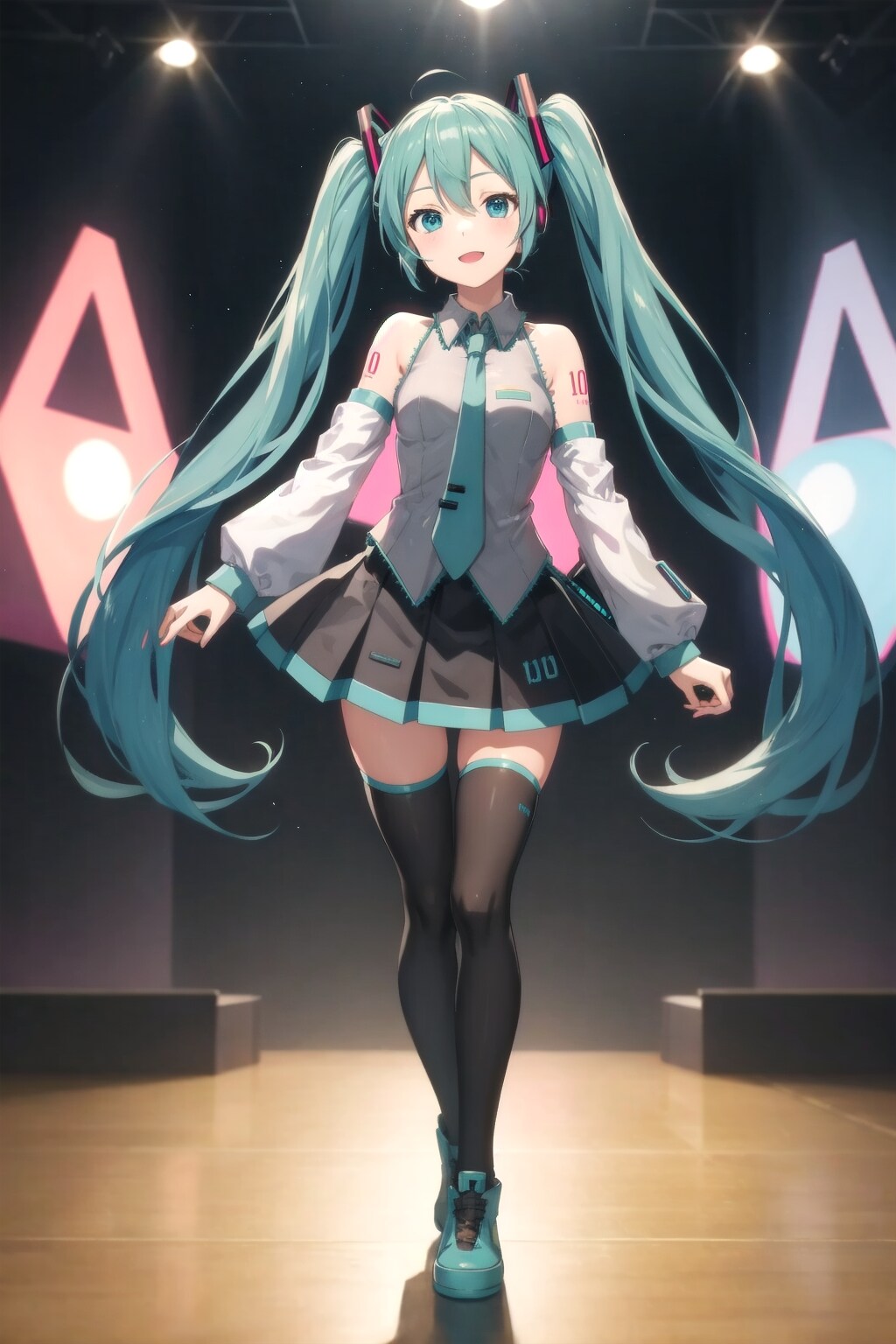 初音ミク、全身ショット | の人気AIイラスト・グラビア