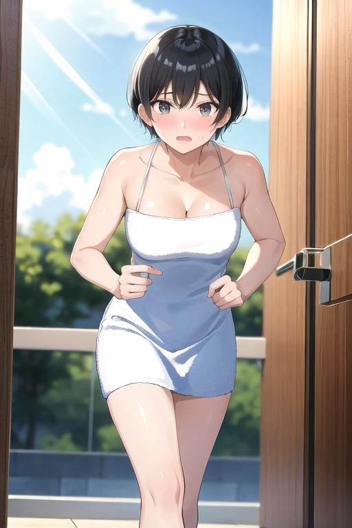 バスタオル+下着/湯浴み着ボーイッシュさん
