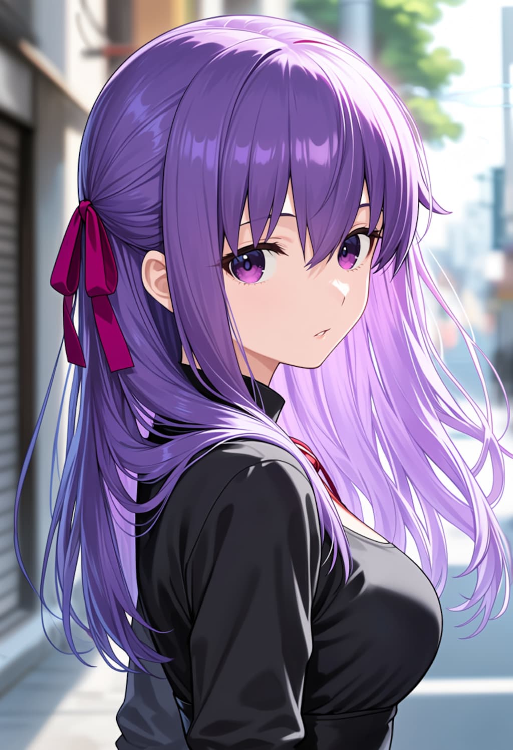 紫陽花の街角