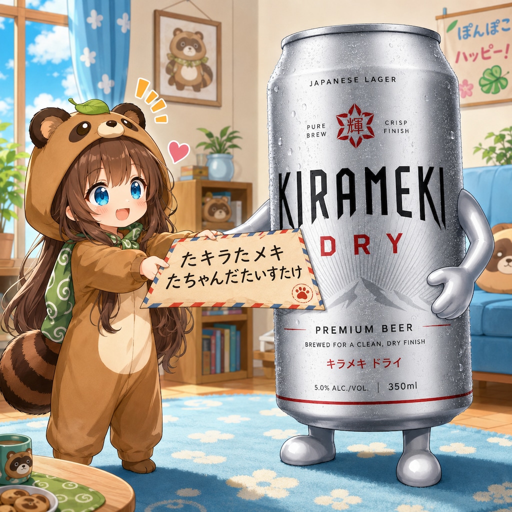 たぬきな小さな女の子