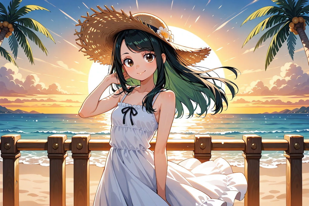 利奈さん(うちの娘)と海辺でデート