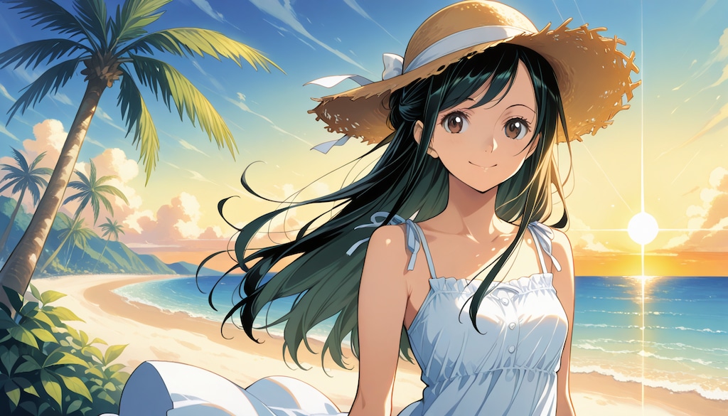 利奈さん(うちの娘)と海辺でデート