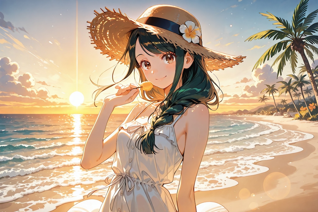 利奈さん(うちの娘)と海辺でデート