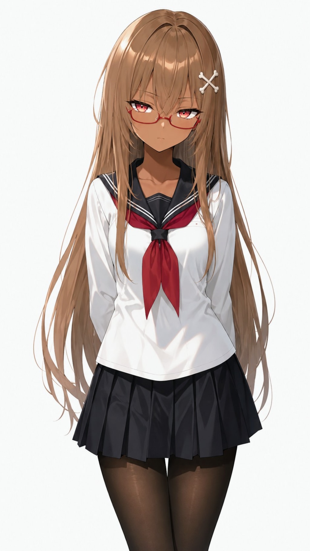 おにくちゃん🍖黒パンスト七変化03【クラシックセーラー服】