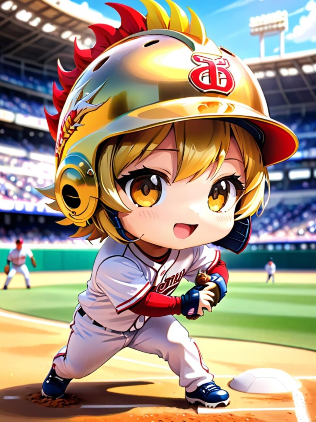 野球する女の子
