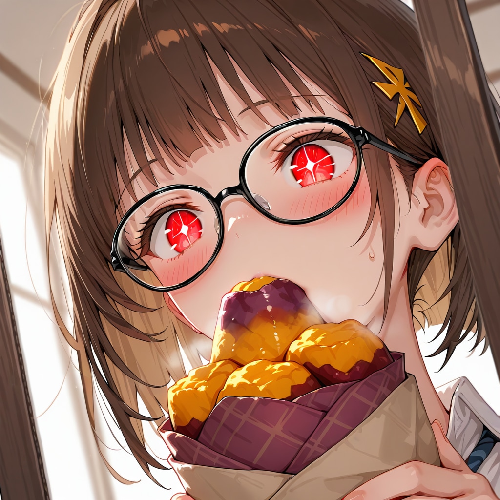 美味しくて輝く目