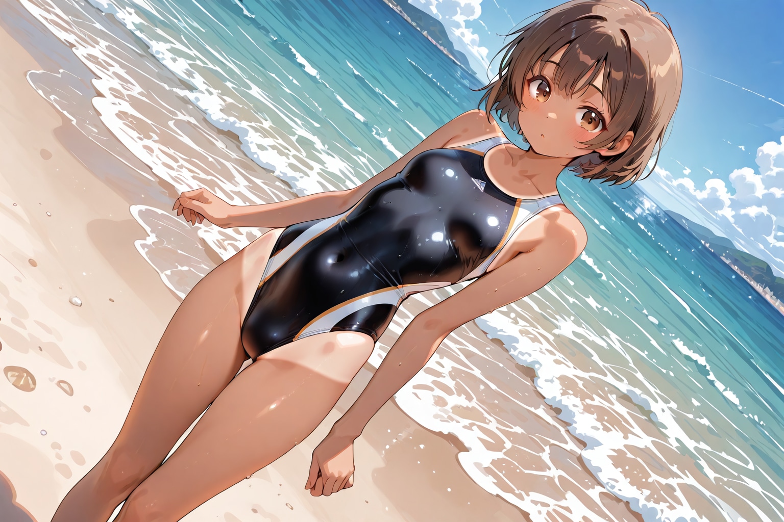 清瀬こむぎとハイレグ水着