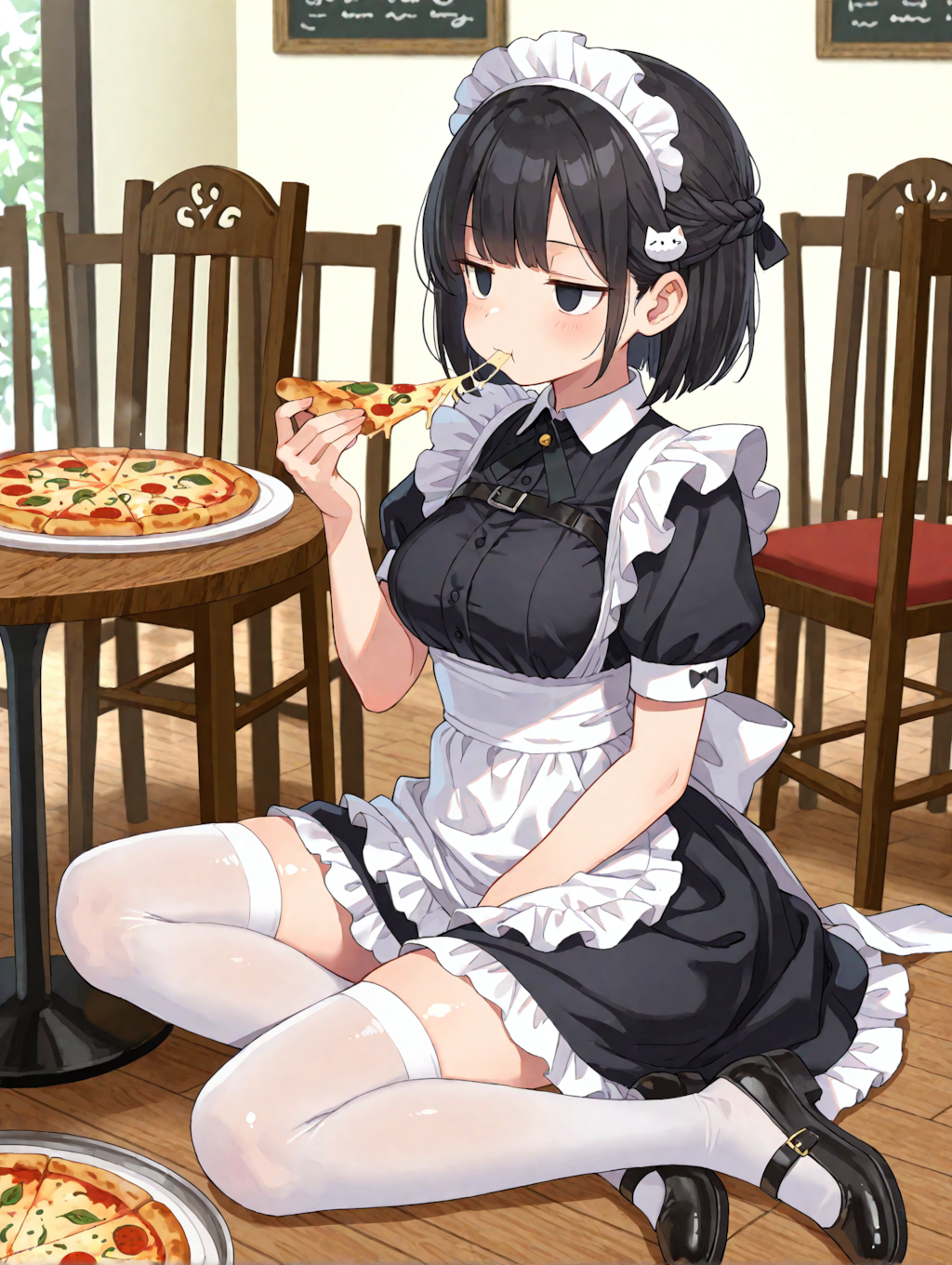 ピザを食べる凜猫ちゃん