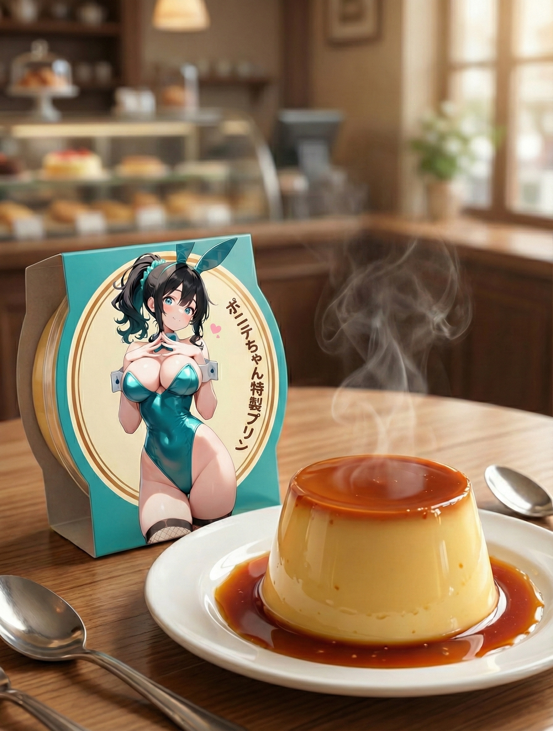 ポニテちゃんコラボプリン