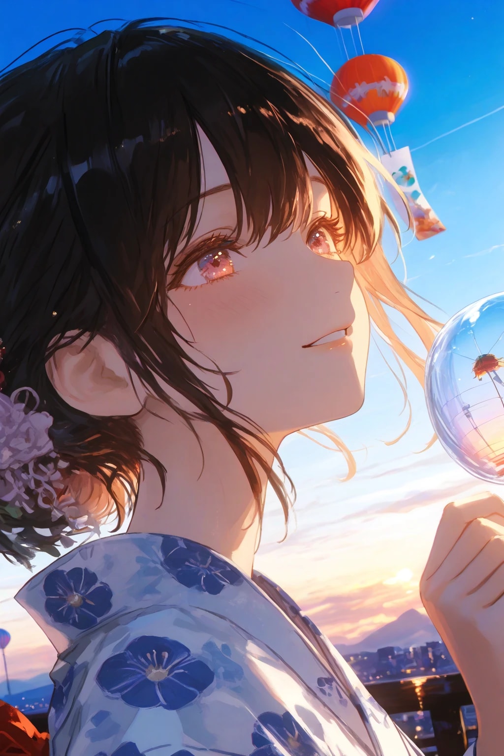 気球の空に響く鈴