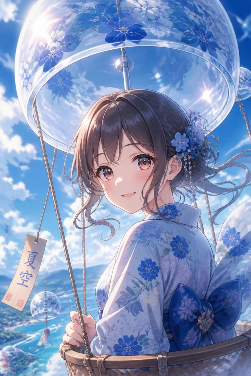 気球の空に響く鈴