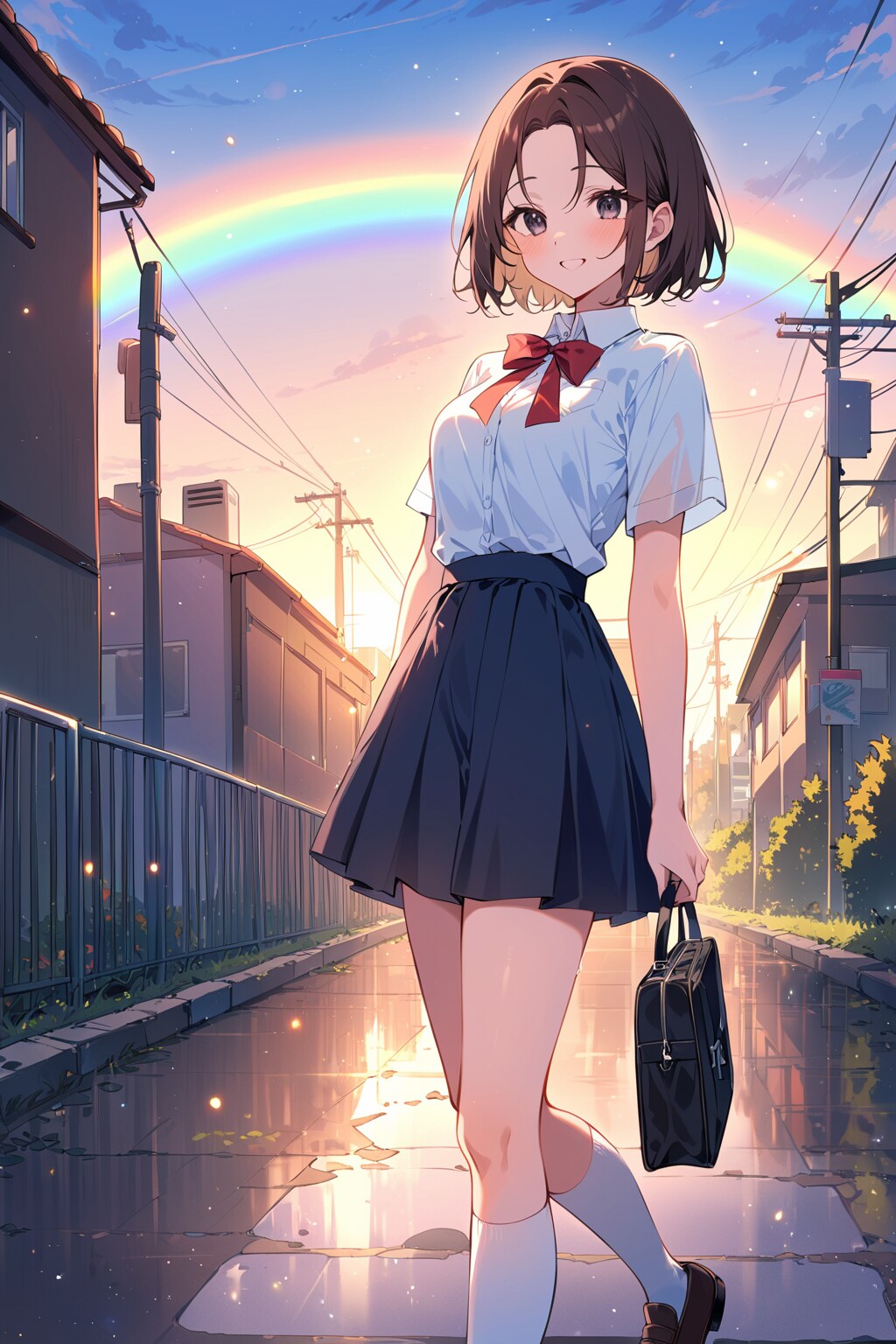 雨上がりの帰り道　その３ | の人気AIイラスト・グラビア