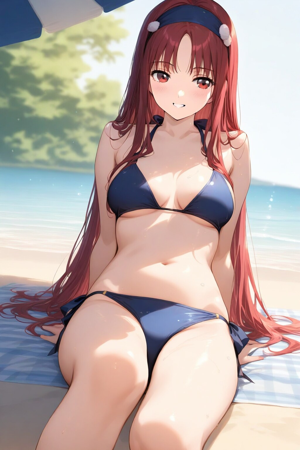 ヘアバンド女委員長のビキニバカンス👙🏖️