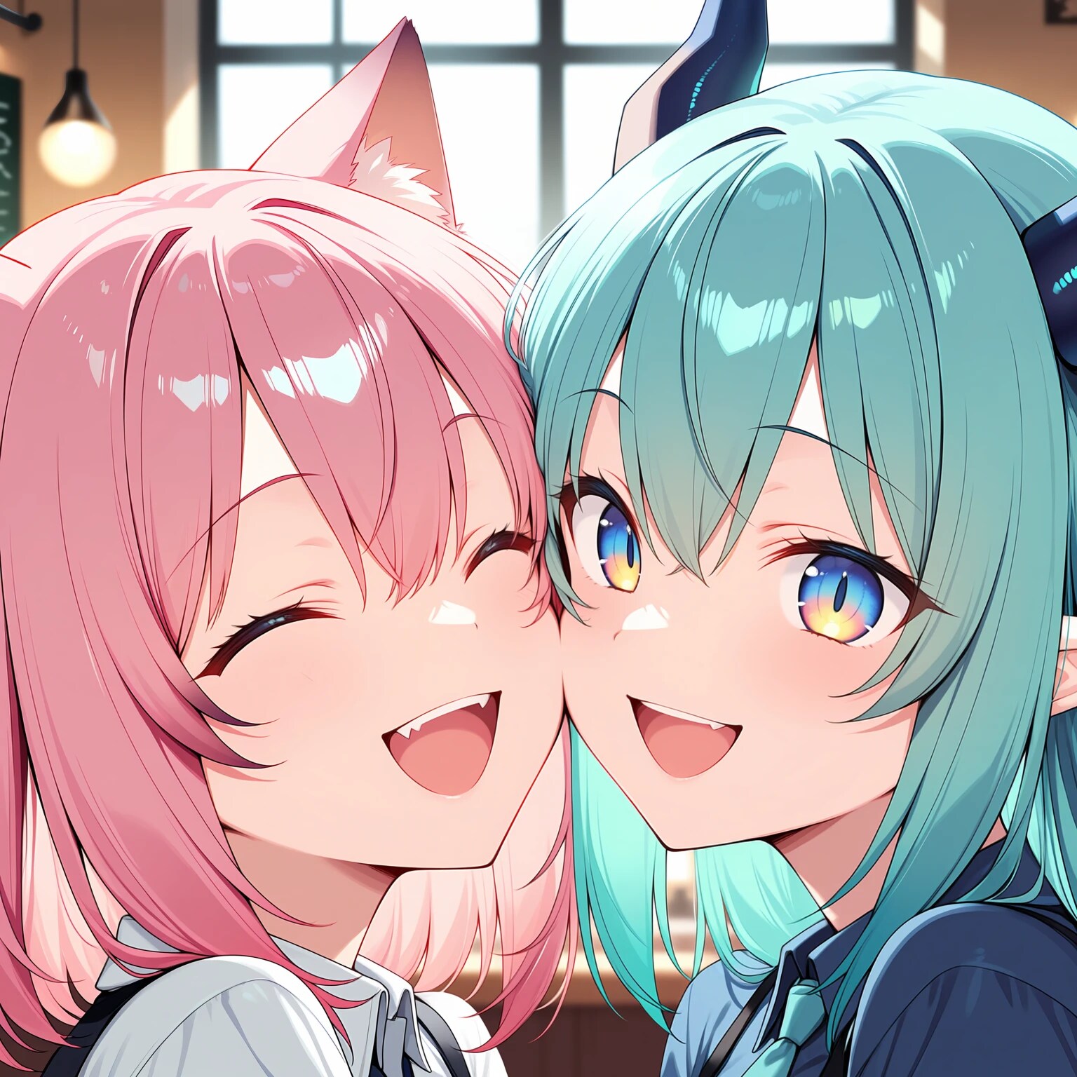 二人の微笑み