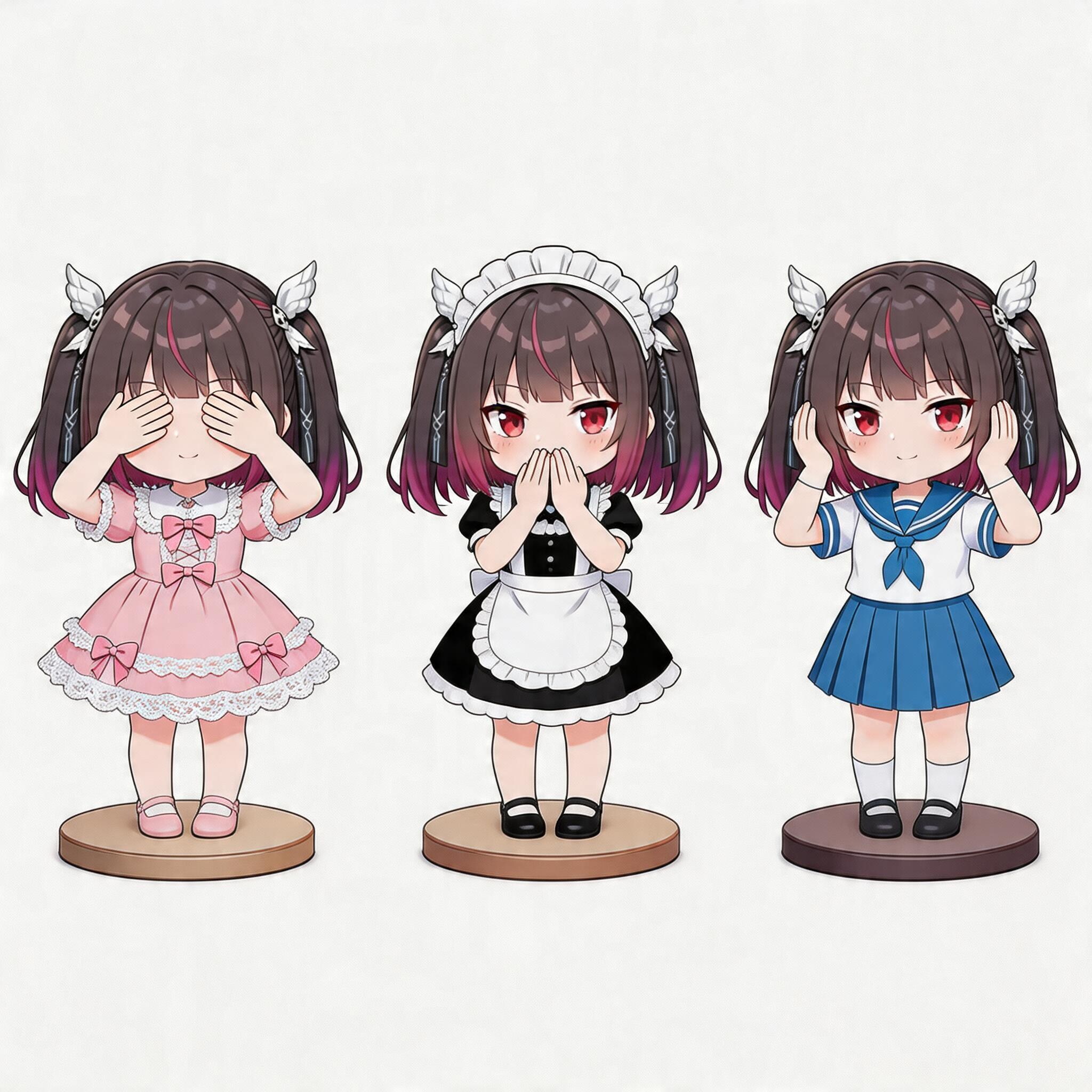 ミテルちゃんは見ざる・言わざる・聞かざる | の人気AIイラスト・グラビア