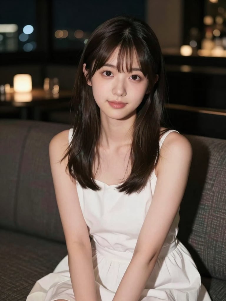 ホテルラウンジにて