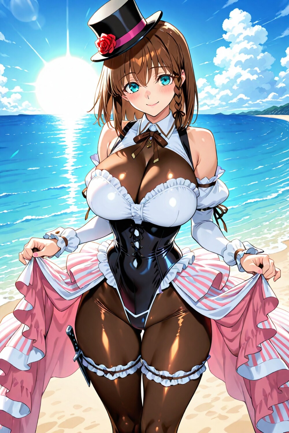 ビキニ水着ドレスボディースーツ等コスプレ三つ編み人妻