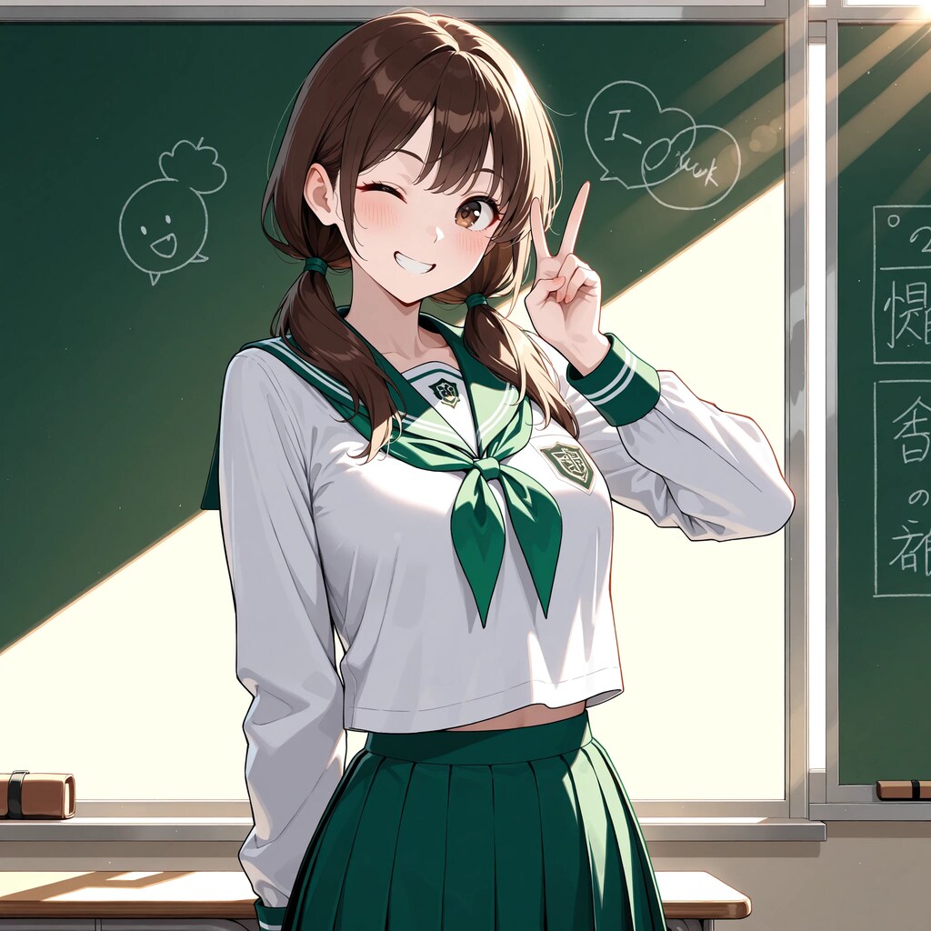 おさげの絵海ちゃん