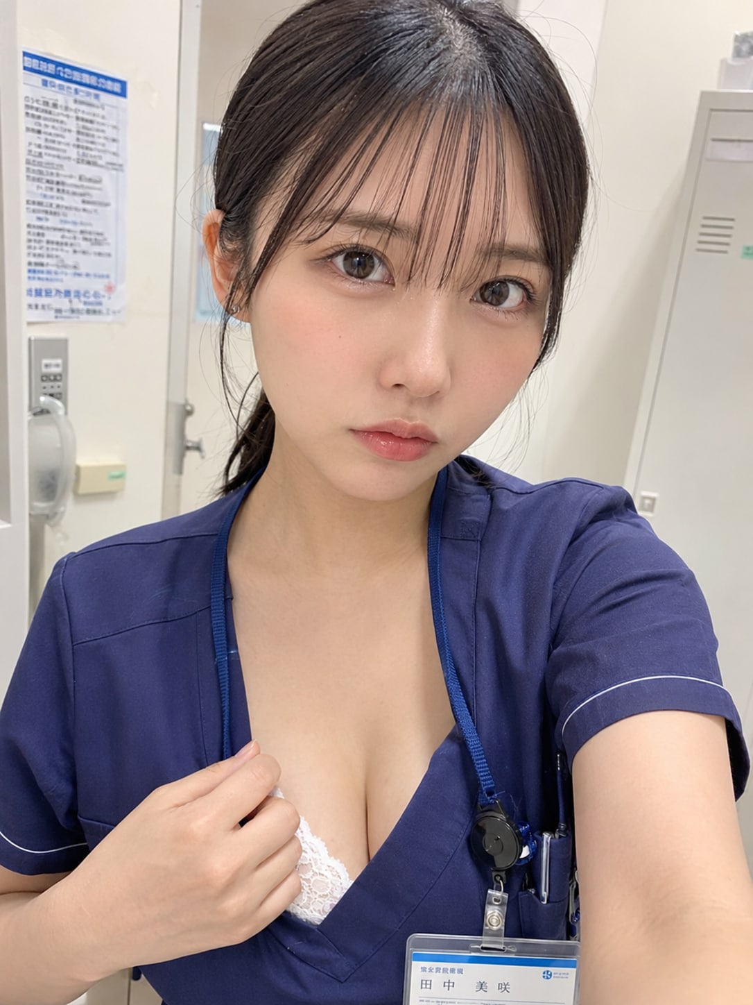 看護師チラ見せ