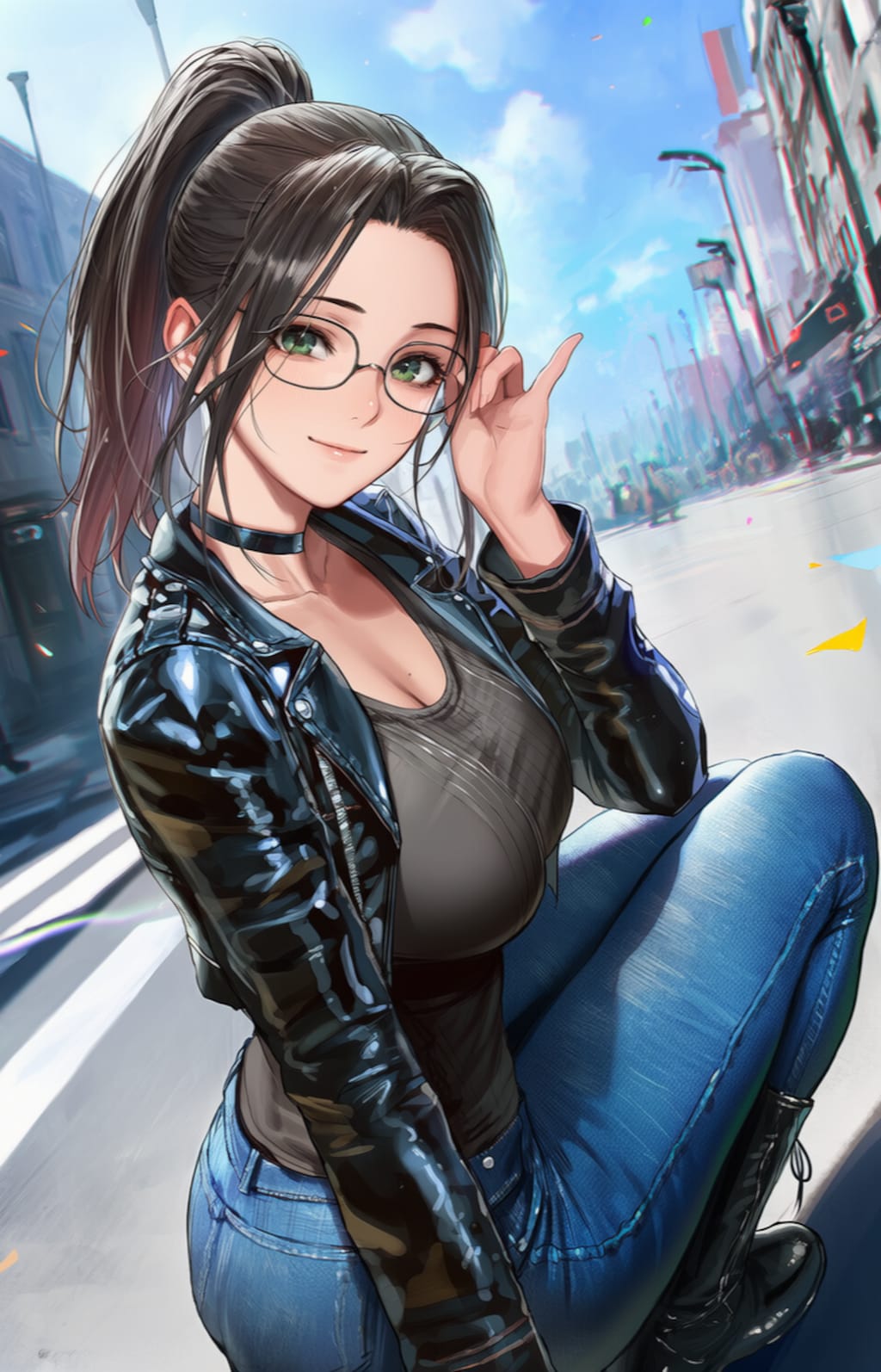 ライダースの似合うママ☺️♥️