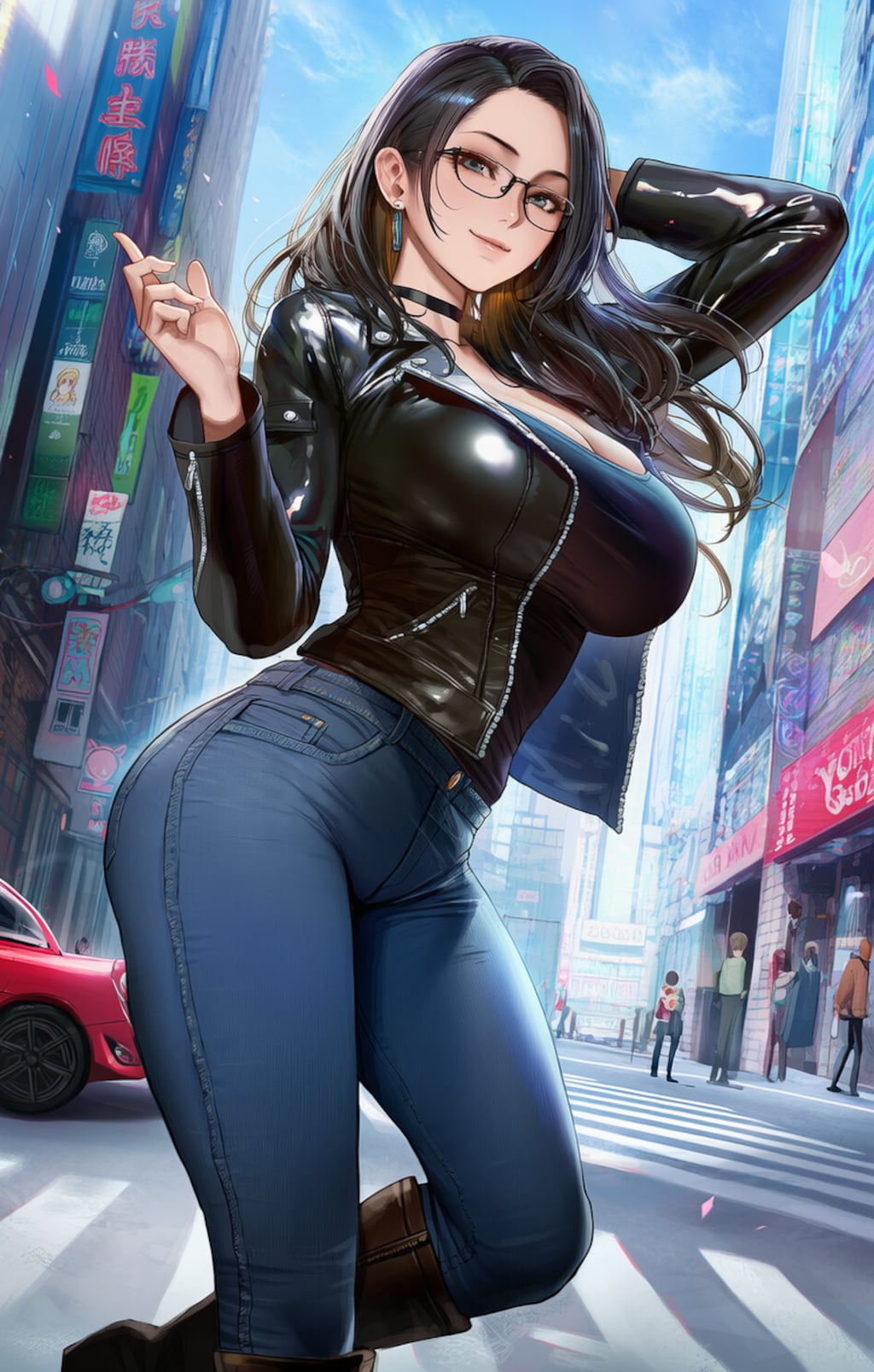 ライダースの似合うママ☺️♥️