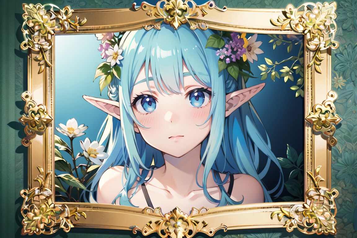 肖像画エルフちゃん