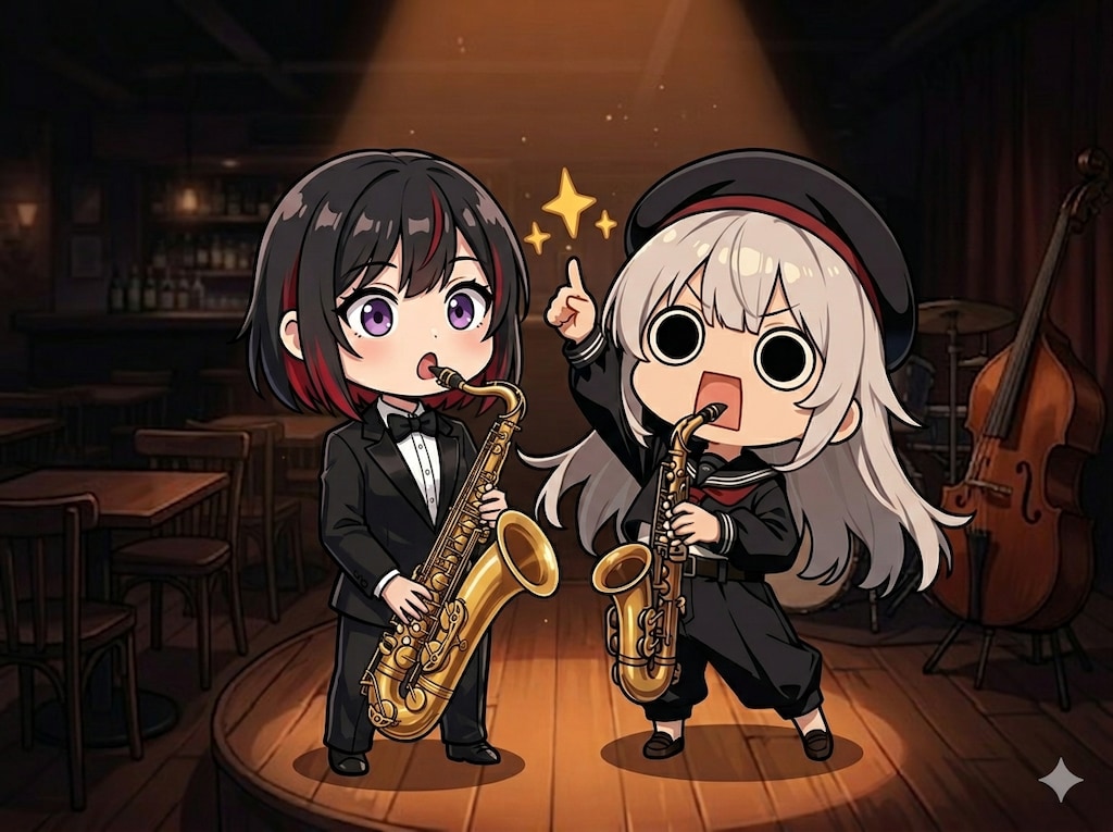えらいこっちゃな🎷ツーショット
