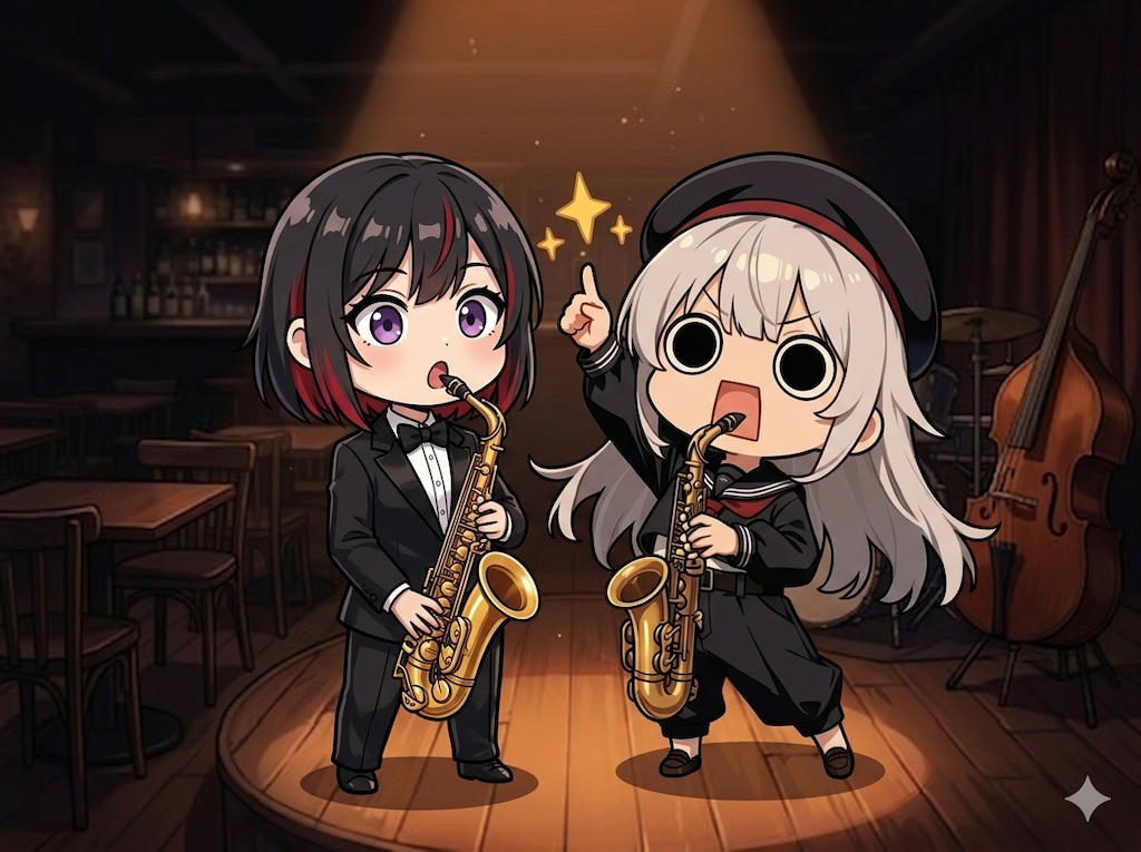 えらいこっちゃな🎷ツーショット