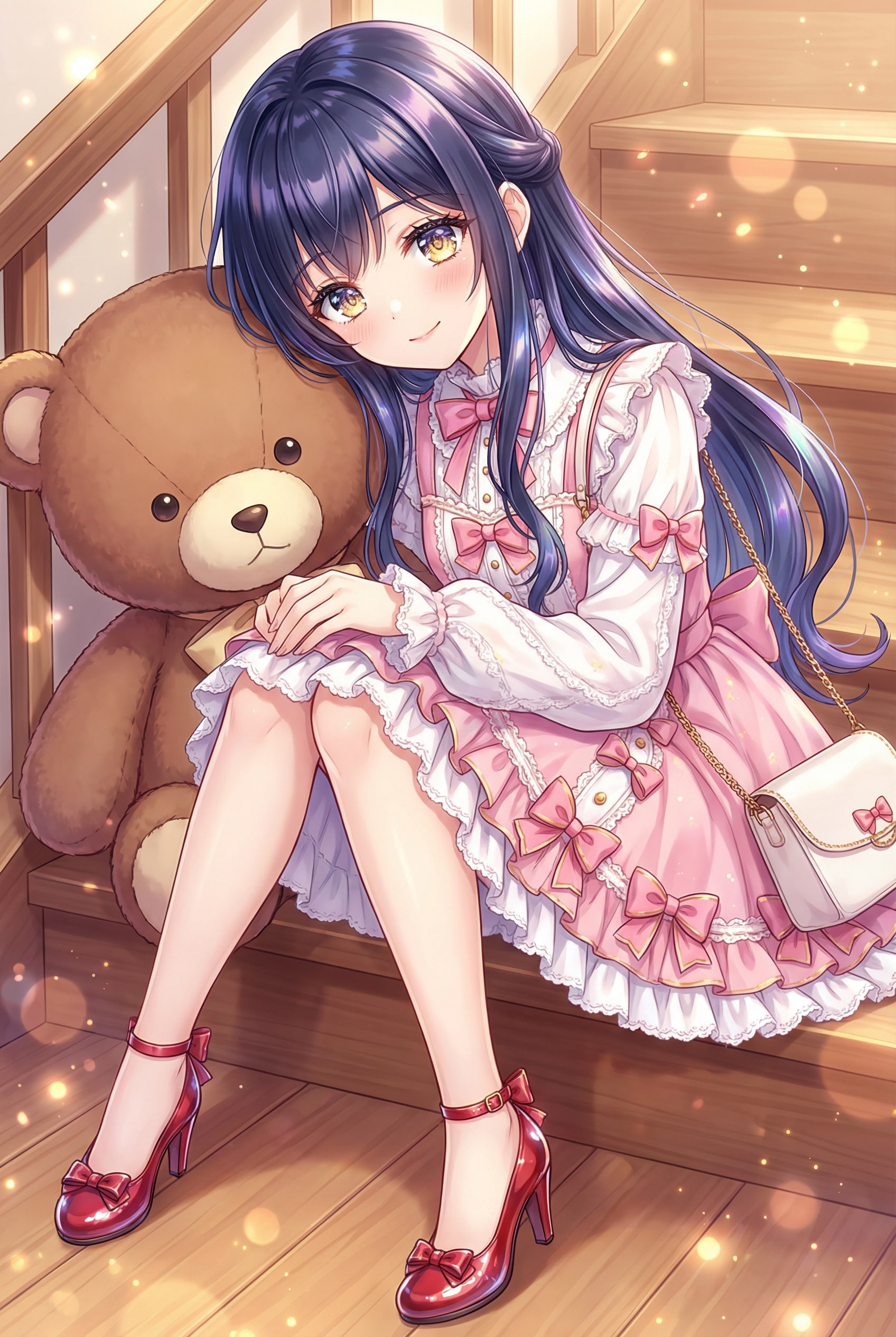 薔薇色夢幻の階段 | の人気AIイラスト・グラビア