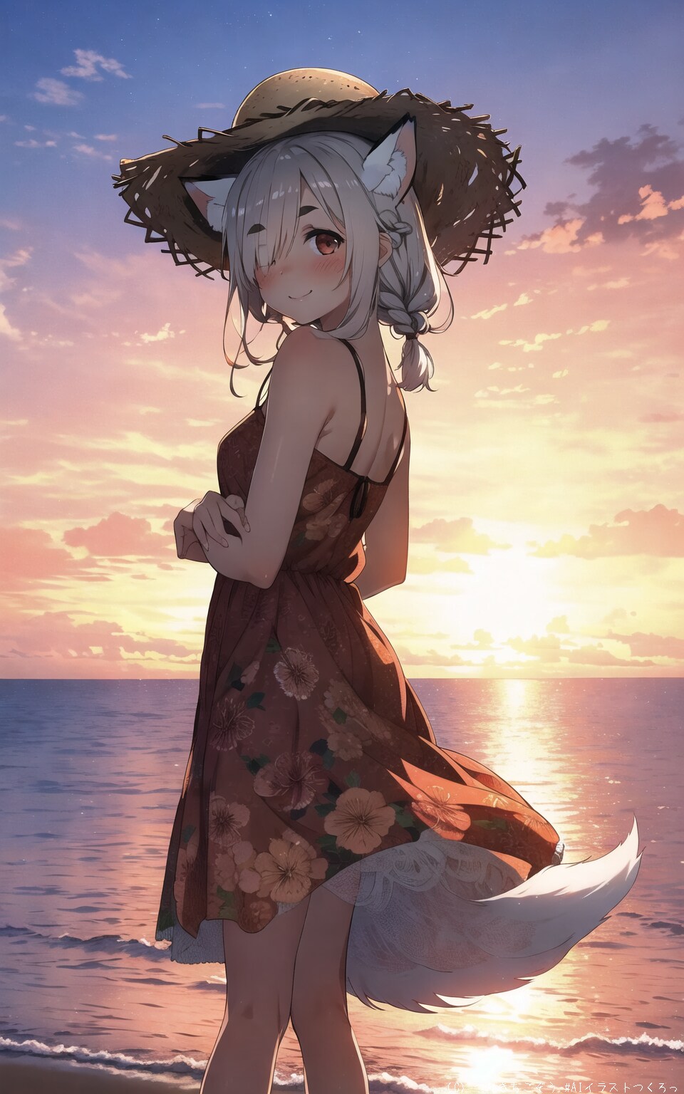 夕焼け空と鈴菜さん