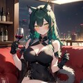 猫娘と夜のデート 2枚目