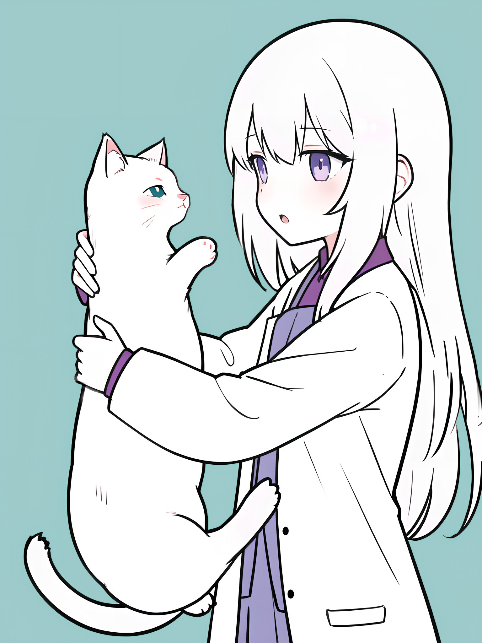 猫にめろめろ | の人気AIイラスト・グラビア