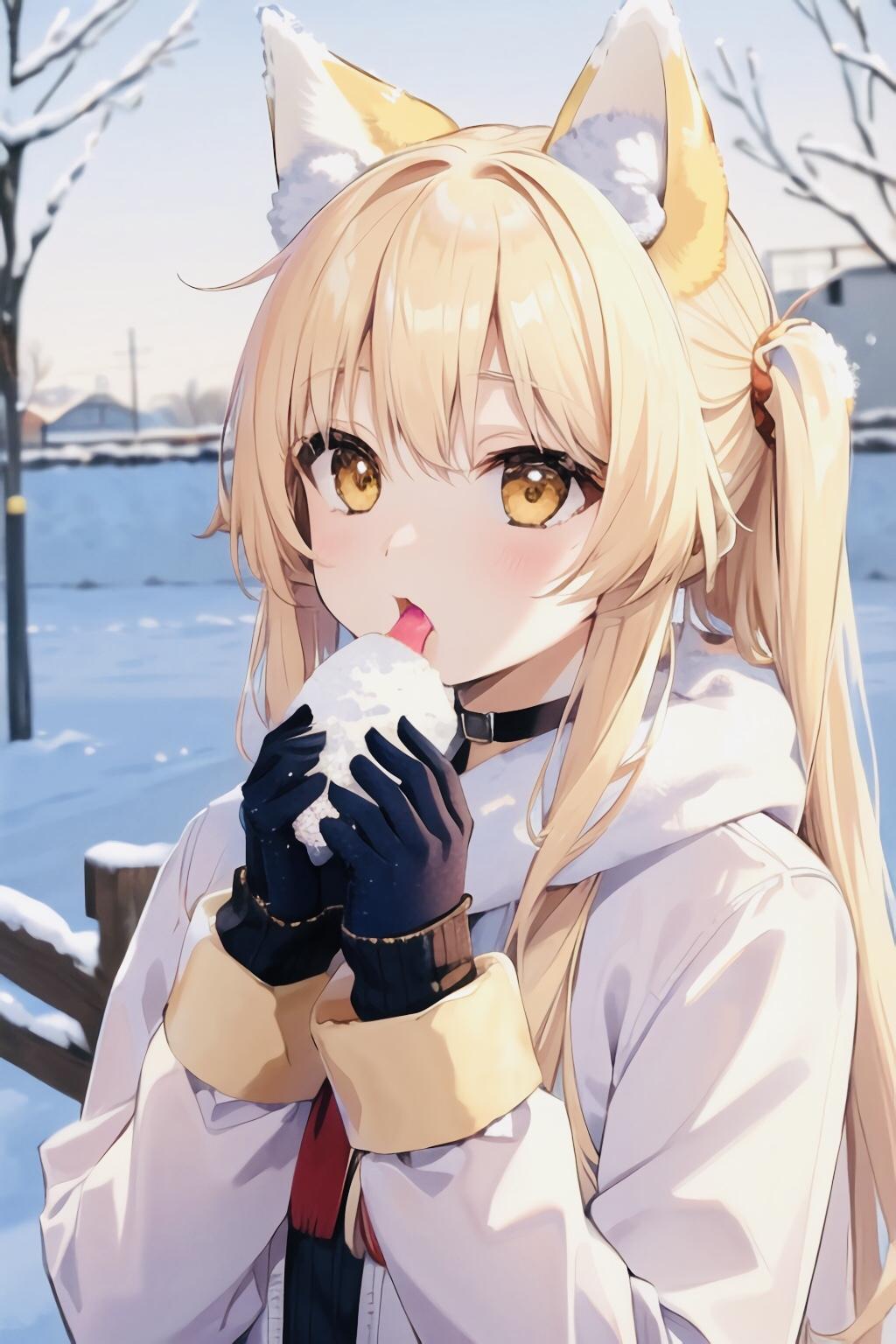 雪はスタッフが美味しく頂きました